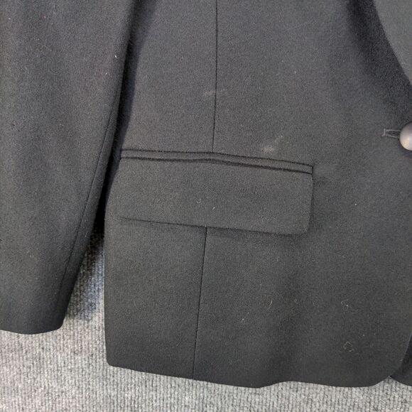 Vintage Pendleton Classic Blazer Suit Womens 16 Black One Button Wool - Picture 3 of 13